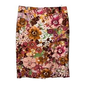 J Crew Floral Pencil Skirt Size 8 Cottagecore